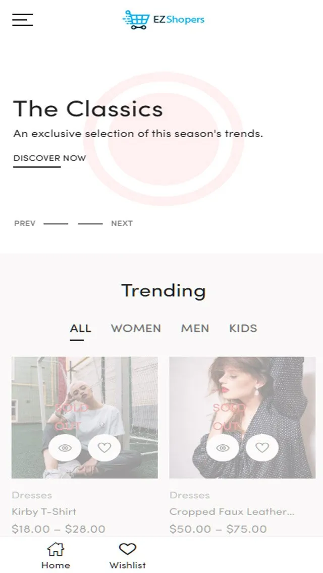 EZShopper online shopping platform